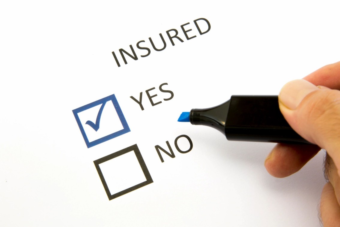 Yes or no checklist about being insured